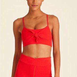 NWT Alala Tied Bow Bra in Poppy XS